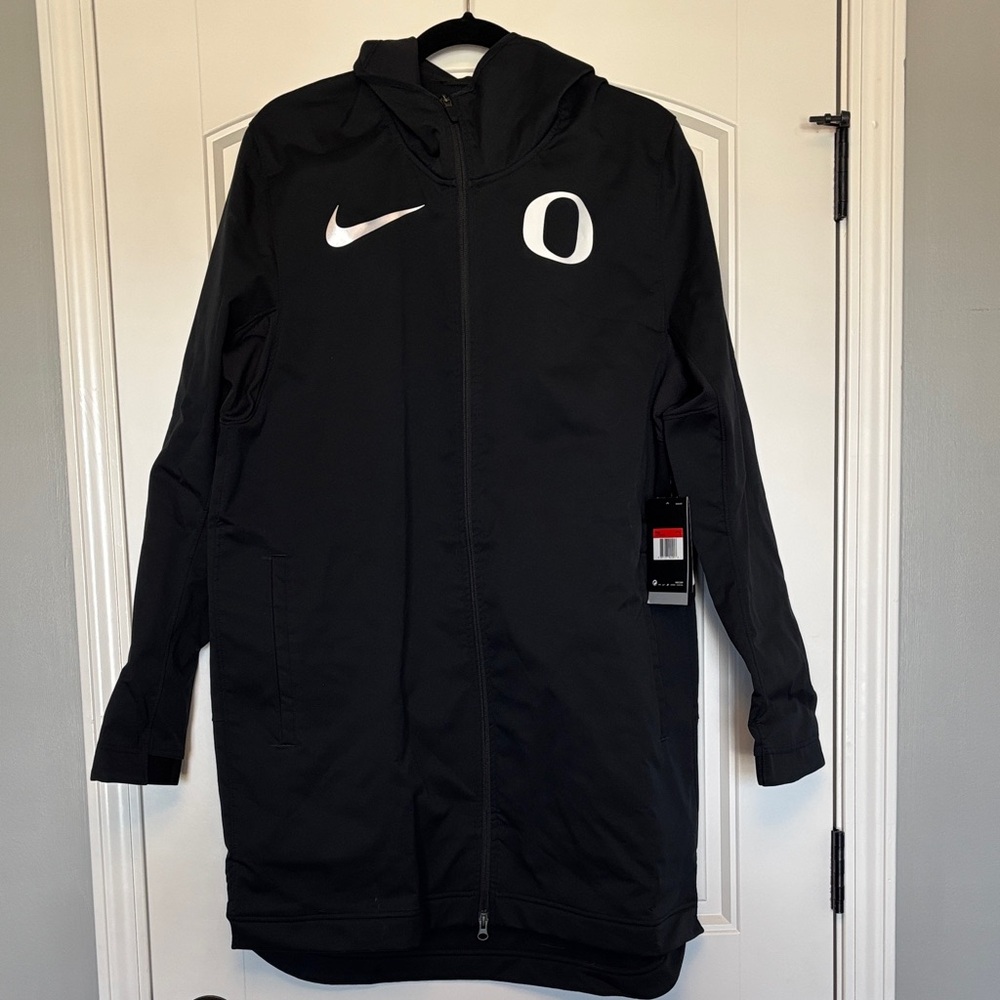 Nike Protect Black Full-Zip Hooded Jacket with Oregon O on front